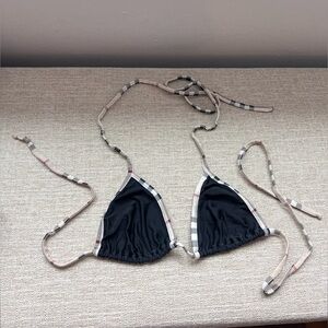 Black vintage Burberry bikini top